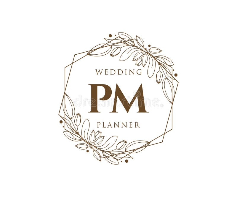 Wedding Logo Design Wedding Monogram Wedding Logo PM MP 