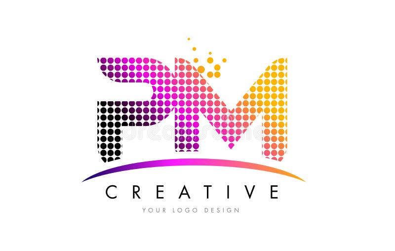 Initial pm letter logo with creative modern Vector Image