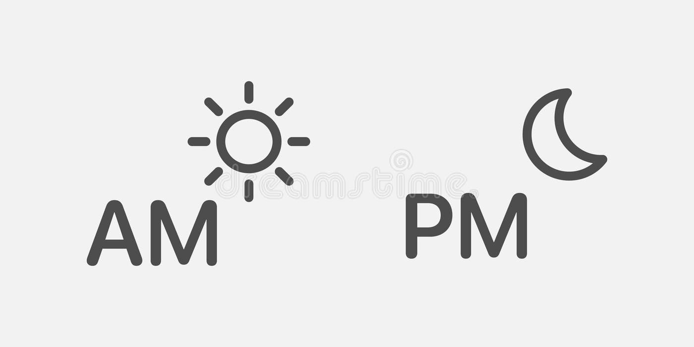 Clock Hours Time Day Morning Afternoon Evening Night Stock