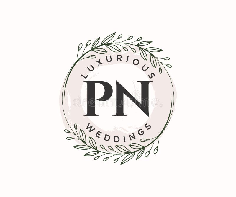 PM wedding initials, botanical boho logo & monogram on Behance