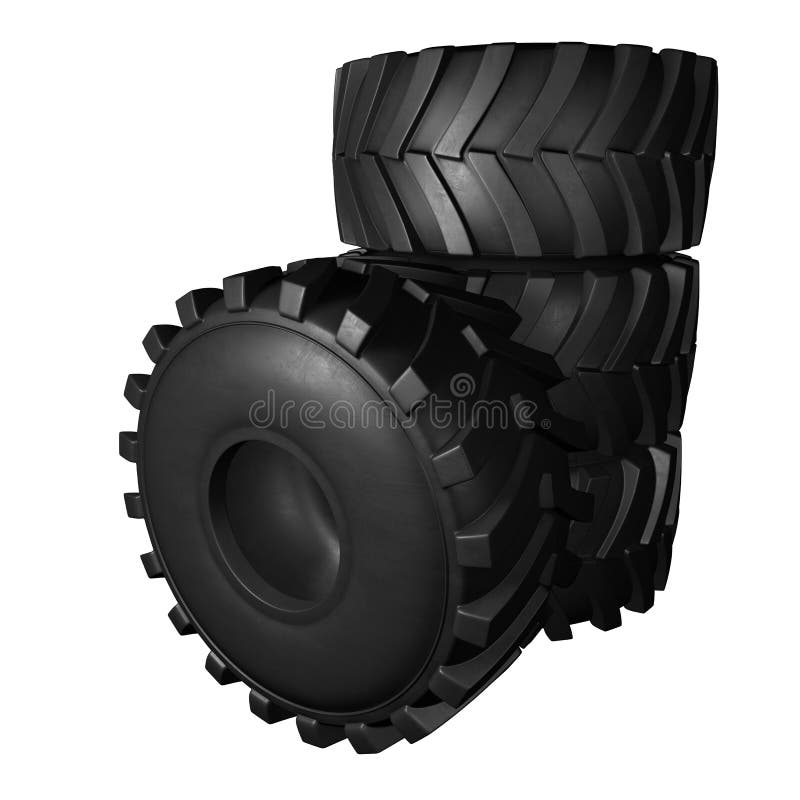 pneu tracteur 3d