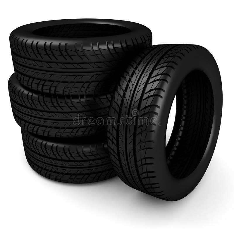 3d pile of black tyres. 3d pile of black tyres