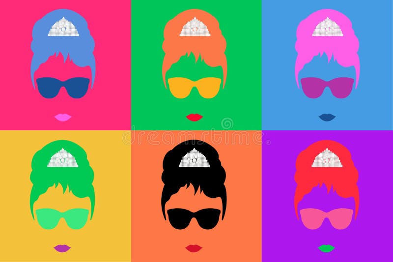 Colored Vector Illustration Pop Art Style Andy Warhol . Colored Vector Illustration Pop Art Style Andy Warhol .