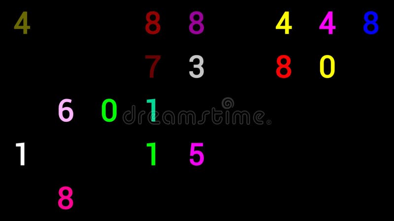 PNG Alpha.Looping Numbers Code Password Hacking Effect.Type 1 Stock Footage - Video of user, background: 231829382
