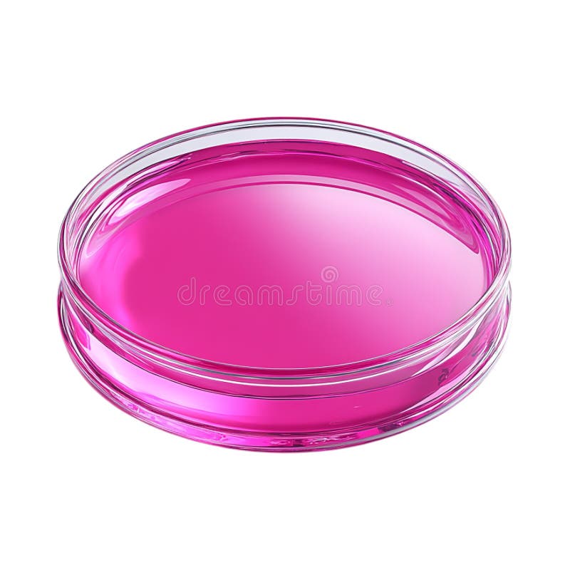 PNG 3D Rendering Minimalist Cartoon Style Pink Petri Dish Against Transparent Background for Science Illustrations Laboratory stock illustration