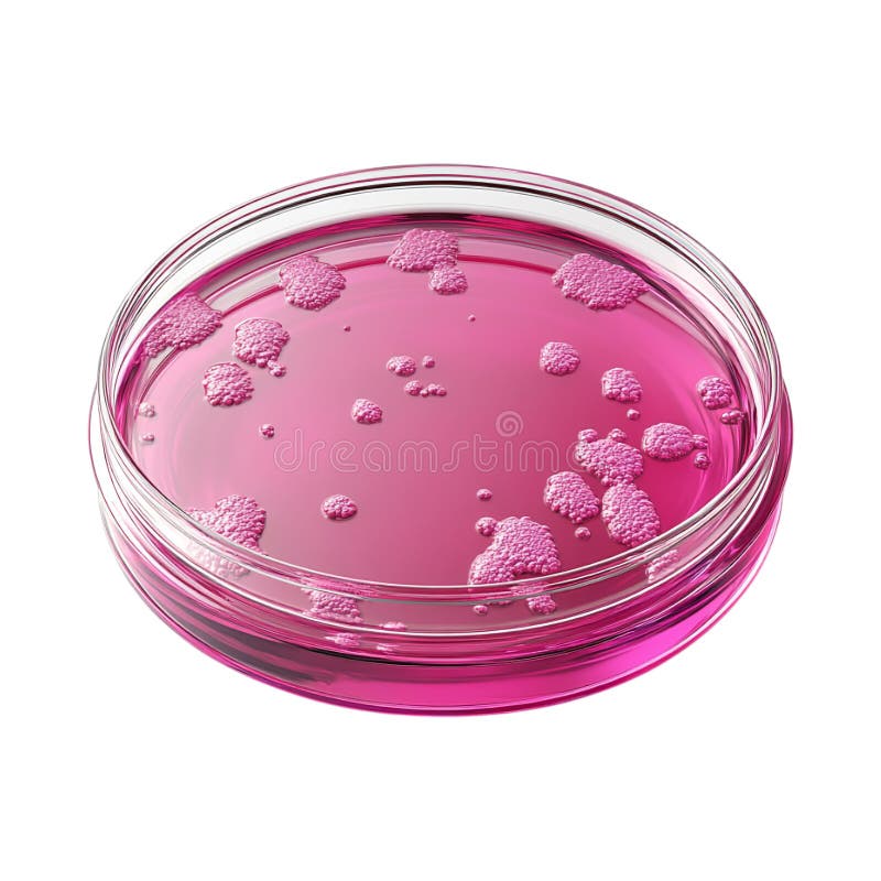 PNG 3D Rendering Minimalist Cartoon Style Pink Petri Dish Against Transparent Background for Science Illustrations Laboratory stock illustration