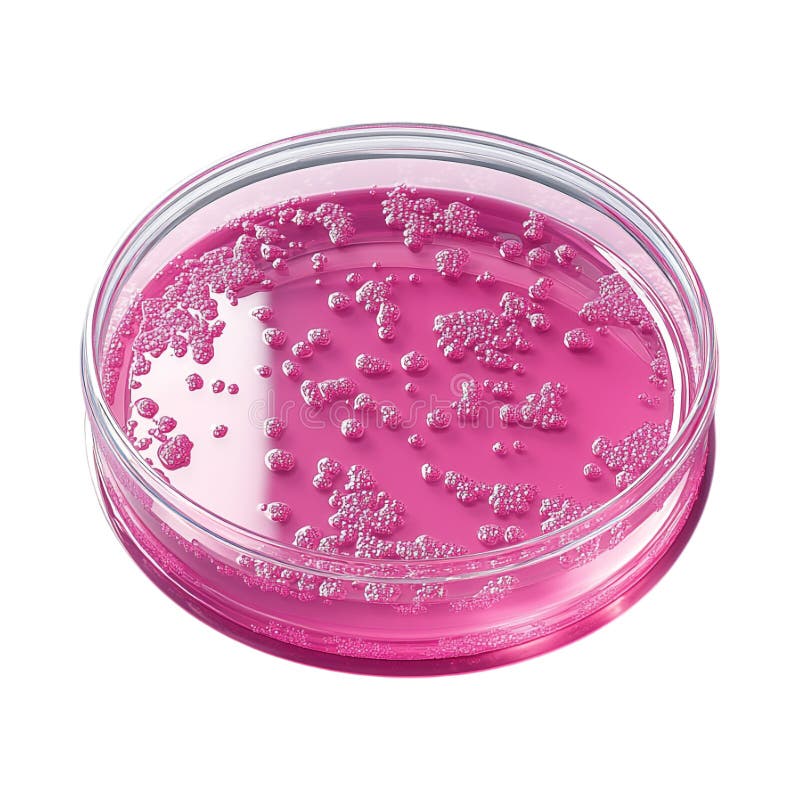 PNG 3D Rendering Minimalist Cartoon Style Pink Petri Dish Against Transparent Background for Science Illustrations Laboratory stock illustration