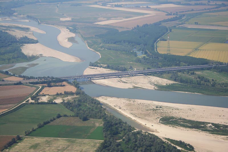 Po river stock photo. Image of building, panorama, flying - 3751048