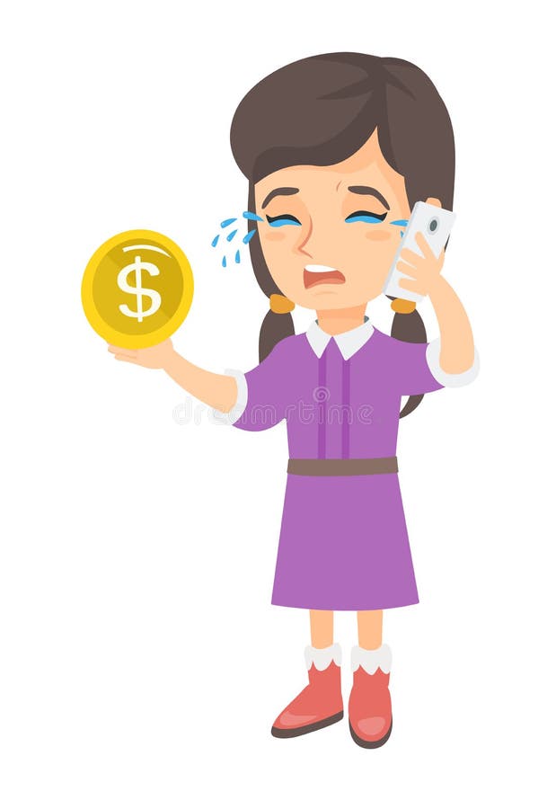 Poca donna di affari che grida e che parla sul telefono royalty illustrazione gratis Poca donna di affari che grida e che parla sul telefono royalty illustrazione gratis