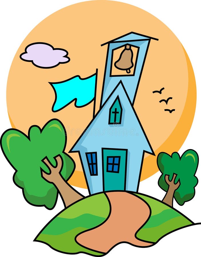 Poca iglesia cristiana del condado libre illustration Poca iglesia cristiana del condado libre illustration