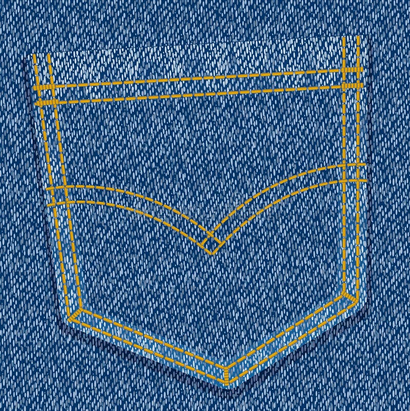 Poche de jeans illustration de vecteur. Illustration du jeans 4112194
