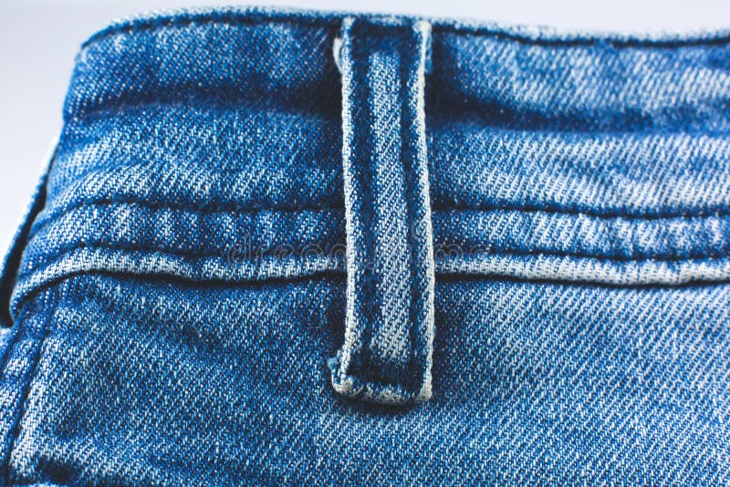 Pocket of Blue Hipster Jeans Material. Denim Cloth Texture Background