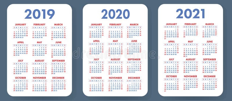 2019 Pocket Calendar With 12 Months On One Page Pocket