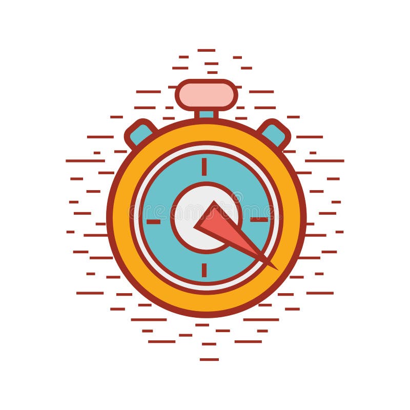 Pocket Clock To Delivery Pack at Time Stock Vector Illustration of