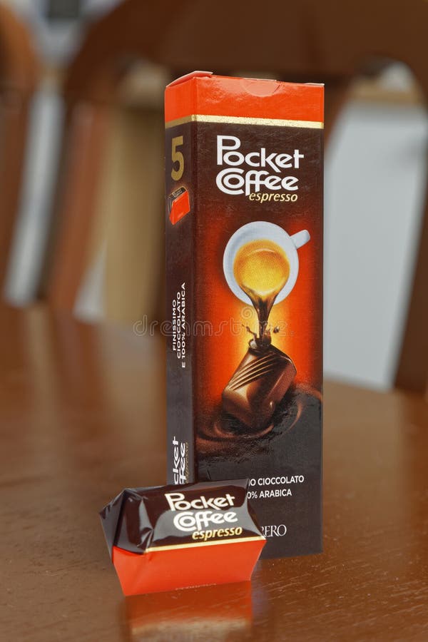 Pocket Coffee Dark Chocolate Liquid Espresso Center 1 Pack of 5