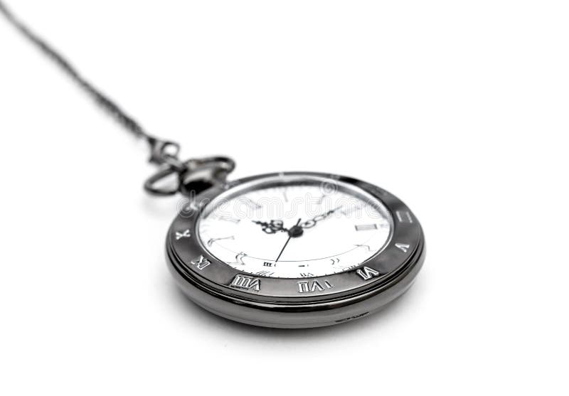 Pocket Watch on Chain on White Stock Image Image of business, watch