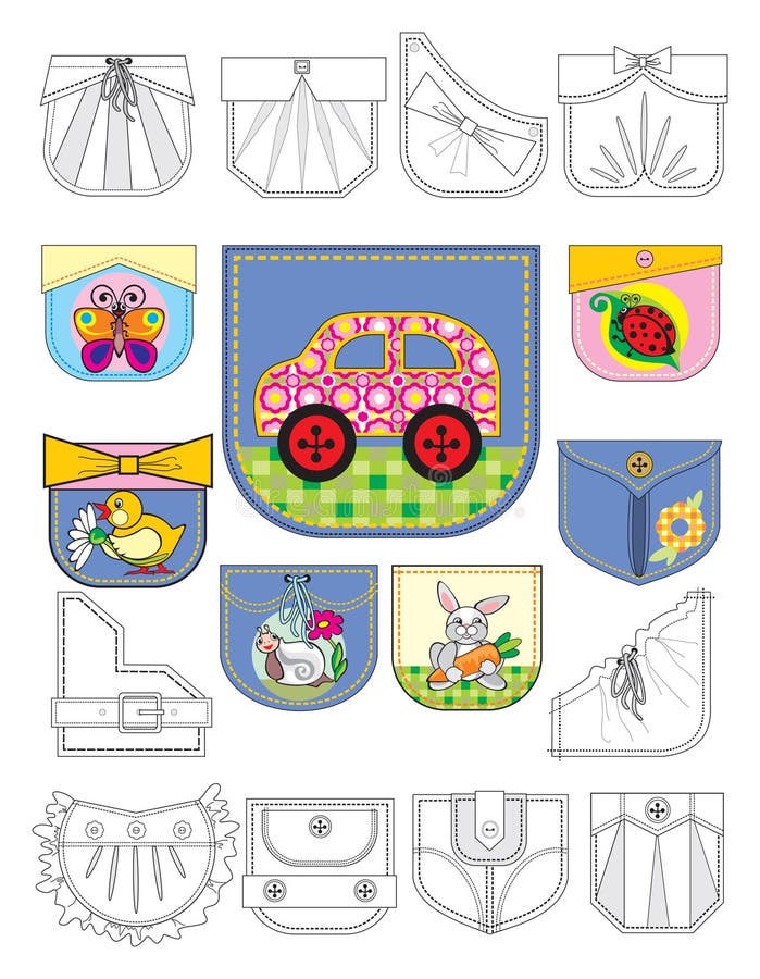 Design of pockets for children's clothes with application