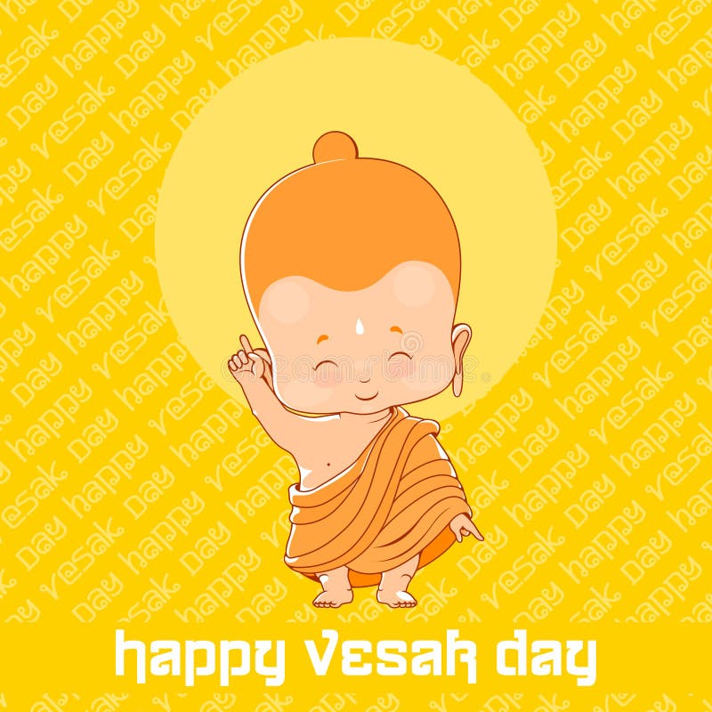Poco Buda en el día feliz de Vesak libre illustration Poco Buda en el día feliz de Vesak libre illustration