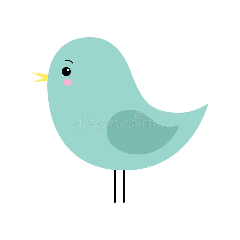 Poco Diseño Verde Lindo Del Pájaro De La Primavera Personaje De Dibujos  Animados Ilustración del Vector - Ilustración de cabritos, colorido:  153192791