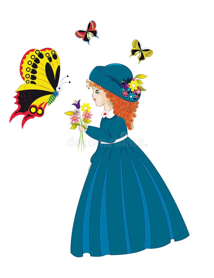 Poco girle illustrazione vettoriale Poco girle illustrazione vettoriale