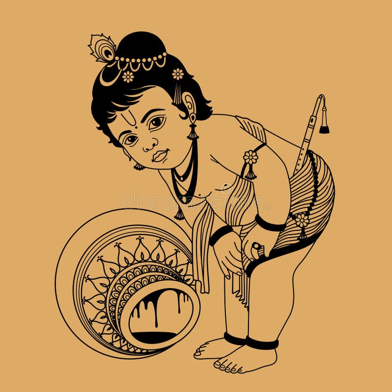 Poco Krishna illustrazione vettoriale Poco Krishna illustrazione vettoriale
