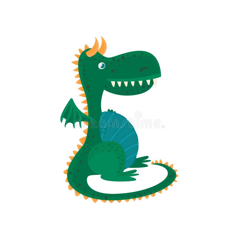Poco personaggio dei cartoni animati del drago verde, animale mitico, illustrazione di vettore del rettile di fantasia royalty illustrazione gratis Poco personaggio dei cartoni animati del drago verde, animale mitico, illustrazione di vettore del rettile di fantasia royalty illustrazione gratis