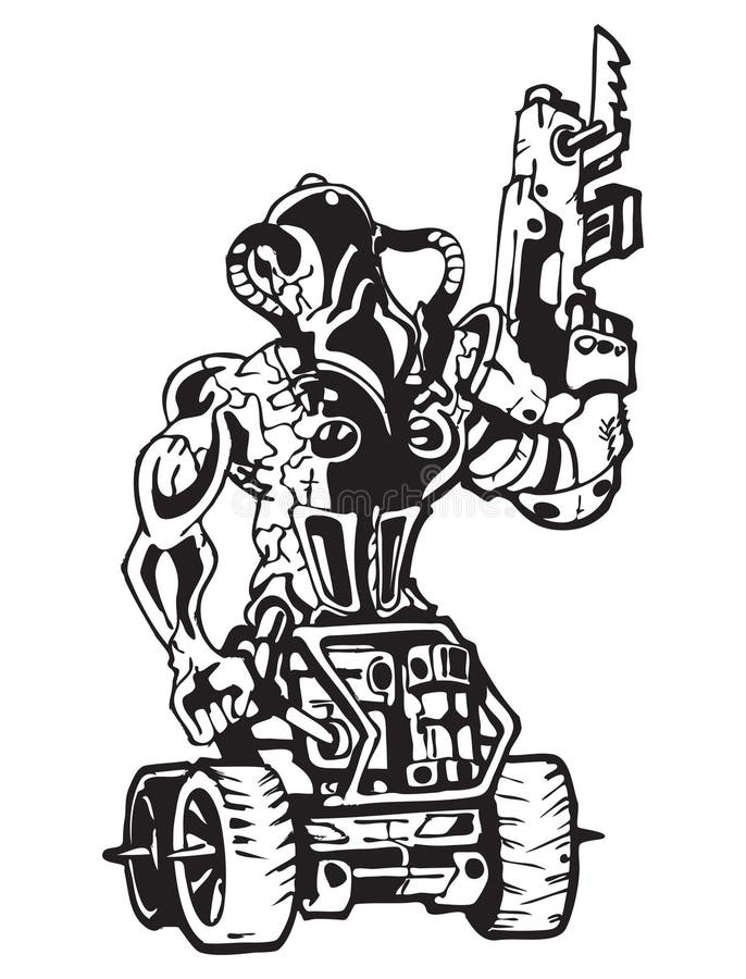 Poczta żołnierza apocalypse apokaliptyczny logo ilustracja wektor Poczta żołnierza apocalypse apokaliptyczny logo ilustracja wektor