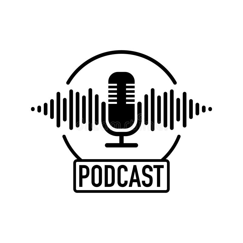 Podcast Microphone. Flat Design Concept Podcast Banner. Vector ...