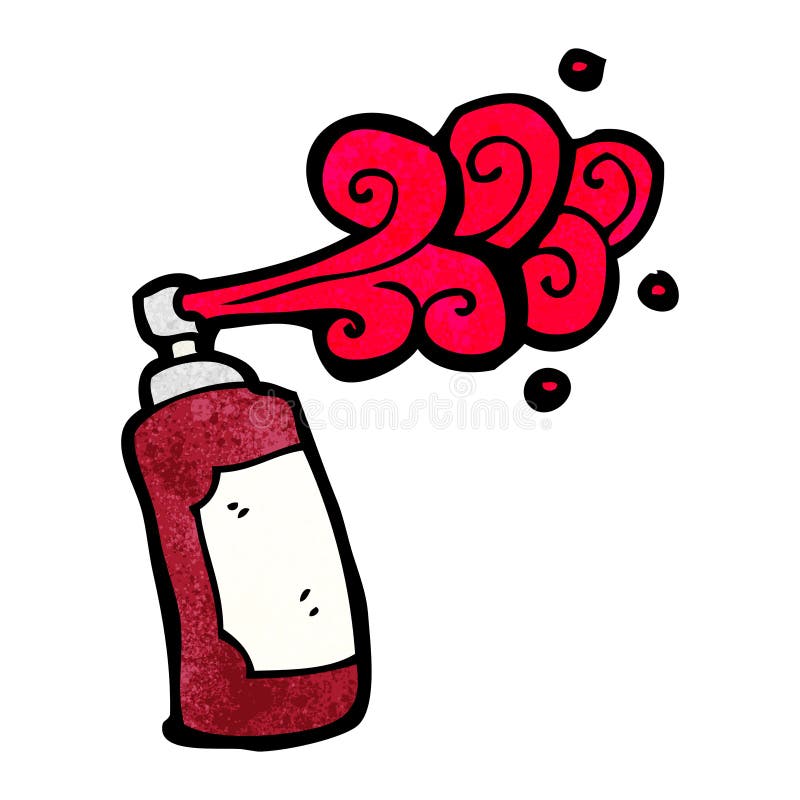 Poder De Espray De La Historieta Ilustración del Vector Ilustración