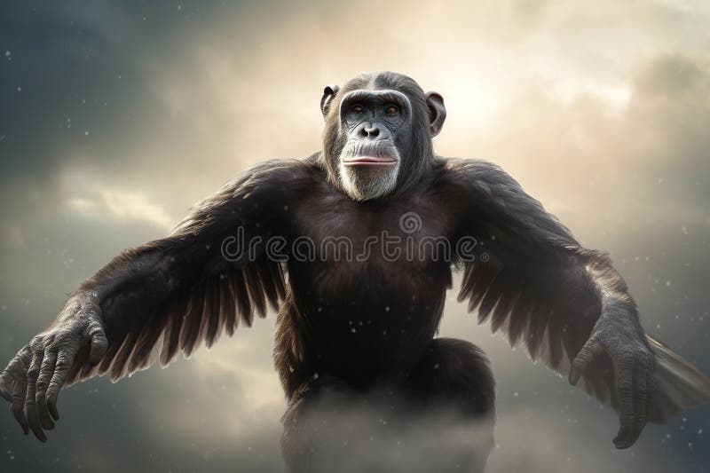 Macaco Gigante Do Chimpanzé Foto de Stock - Imagem de coma, selva: 98764908