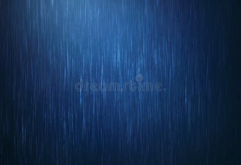 Podeszczowej wody opadowy spadać w porze deszczowa z zmrokiem - błękitny kolor jak