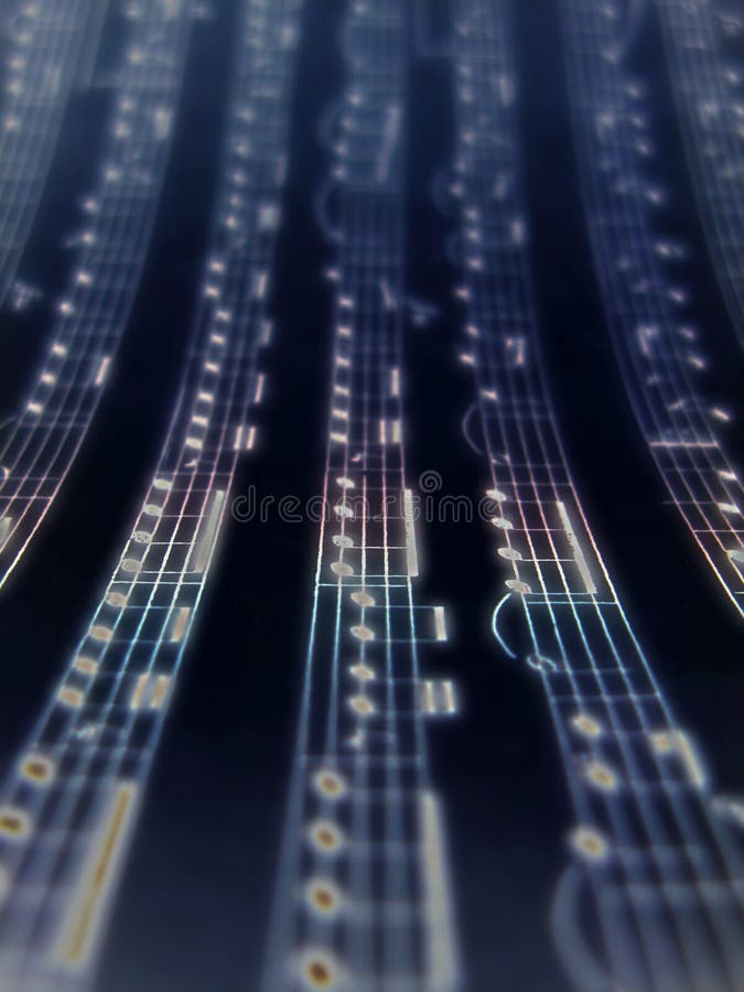 White music notes over black background. White music notes over black background