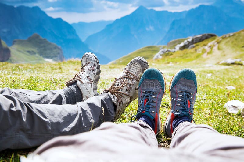 Podróż czasu wolnego wakacje trekking pojęcie Mangart, Juliańscy Alps, N obrazy royalty free Podróż czasu wolnego wakacje trekking pojęcie Mangart, Juliańscy Alps, N obrazy royalty free