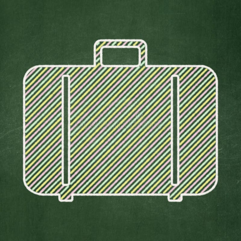 Podróży pojęcie: Torba na chalkboard tle royalty ilustracja