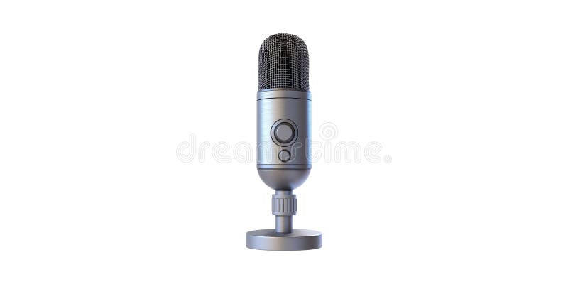 Podstawka mikrofonu Professional Studio. Wysokiej Jakości Sprzęt Do Nagrywania Dźwięków Do Podcastów I Transmisji Wydzielony zdjęcie royalty free