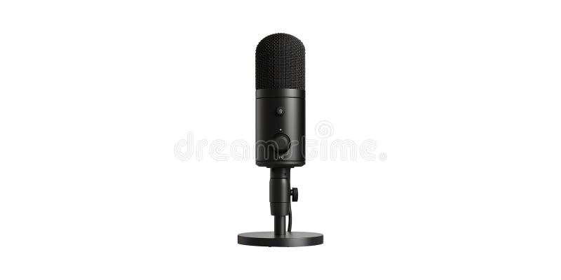 Podstawka Mikrofonu Usb. Idealny Do Przesyłania Strumieniowego Podcasting I Profesjonalnego Nagrywania Dźwięków Wyodrębniony Na Pr obraz stock