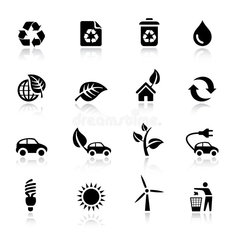 Podstawowy ekologiczne ikony