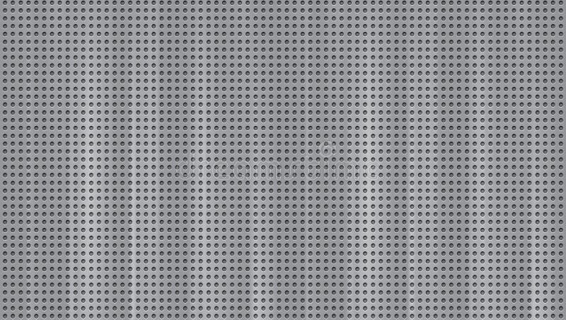 Podłogowy aluminium, Zmielonego stalowego świderu małe dziury w dużych ilościach ilustracji Podłogowy aluminium, Zmielonego stalowego świderu małe dziury w dużych ilościach ilustracji