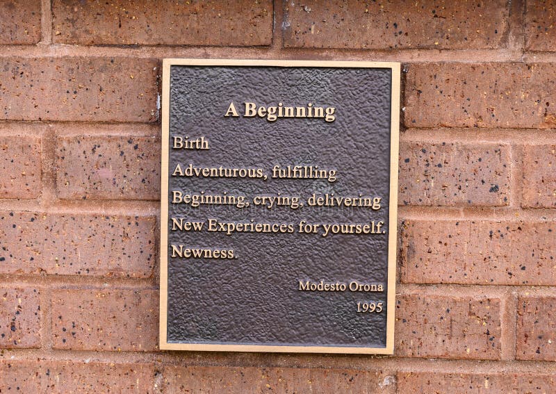 Poem av ett skolbarn i Freeman's Cemetery Memorial i Dallas, Texas arkivbild