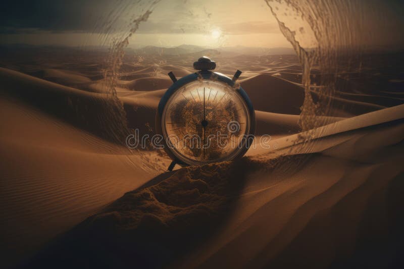 Poem Passage Time Desert. Generate Ai Stock Image Image of relentless