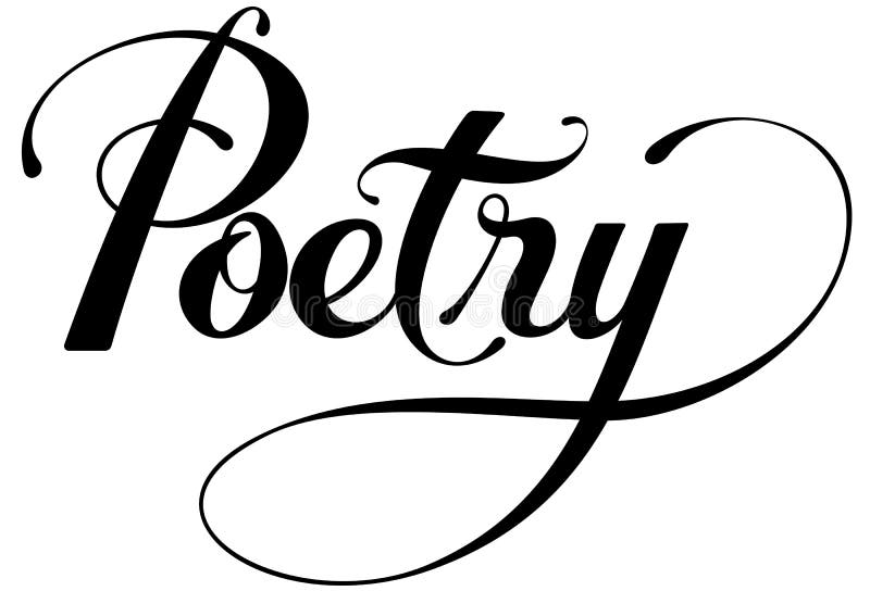 Poetry - Custom Calligraphy Text Stock Vector - Illustration of ...