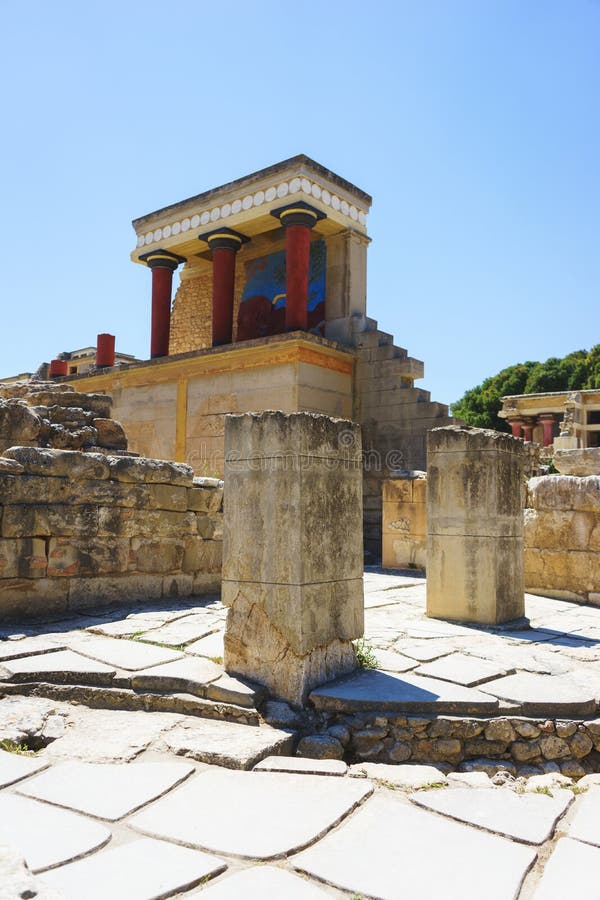 Point de repère archéologique - palais de Knossos sur l'île de Crète, Grèce, avril 2018