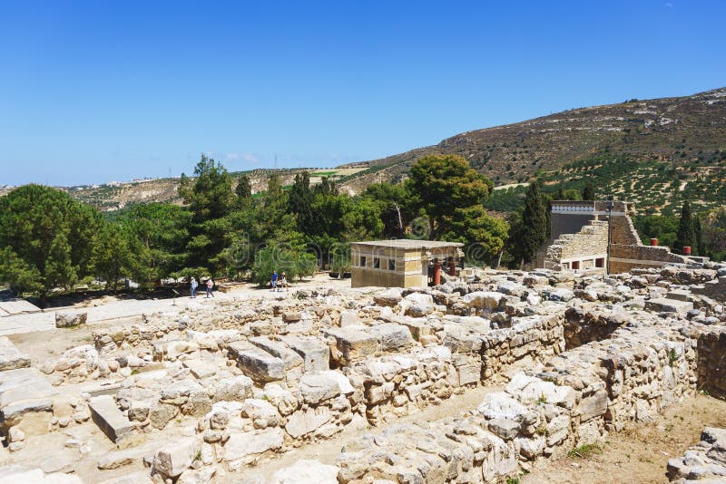 Point de repère archéologique - palais de Knossos sur l'île de Crète, Grèce, avril 2018
