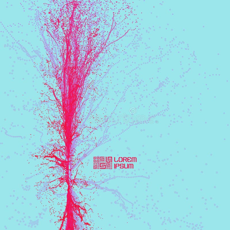 Point Explode. Array with Dynamic Emitted Particles royalty free illustration