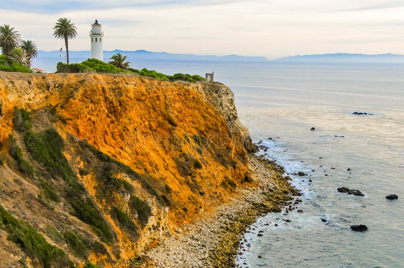 Point fermin lighthouse stock photo. Image of california 84040162