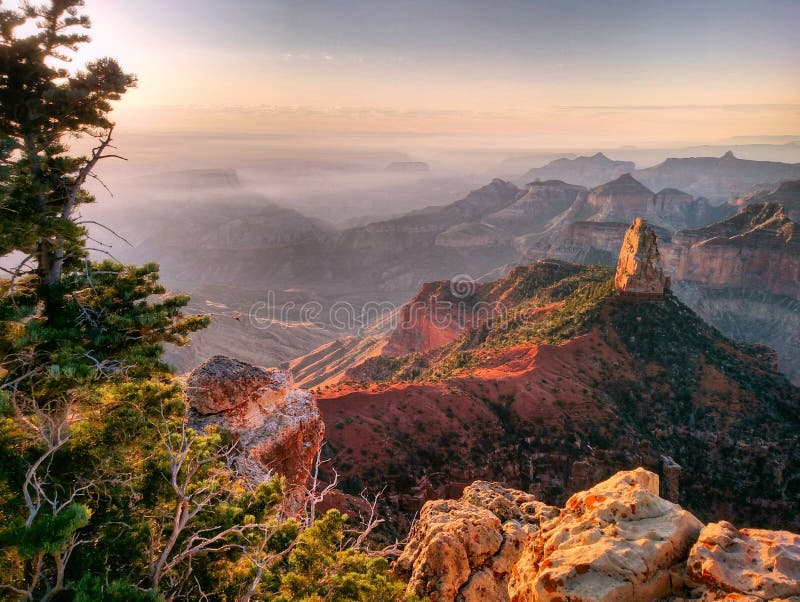 Point Imperial Sunrise Grand Canyon Stock Photo - Image of background ...