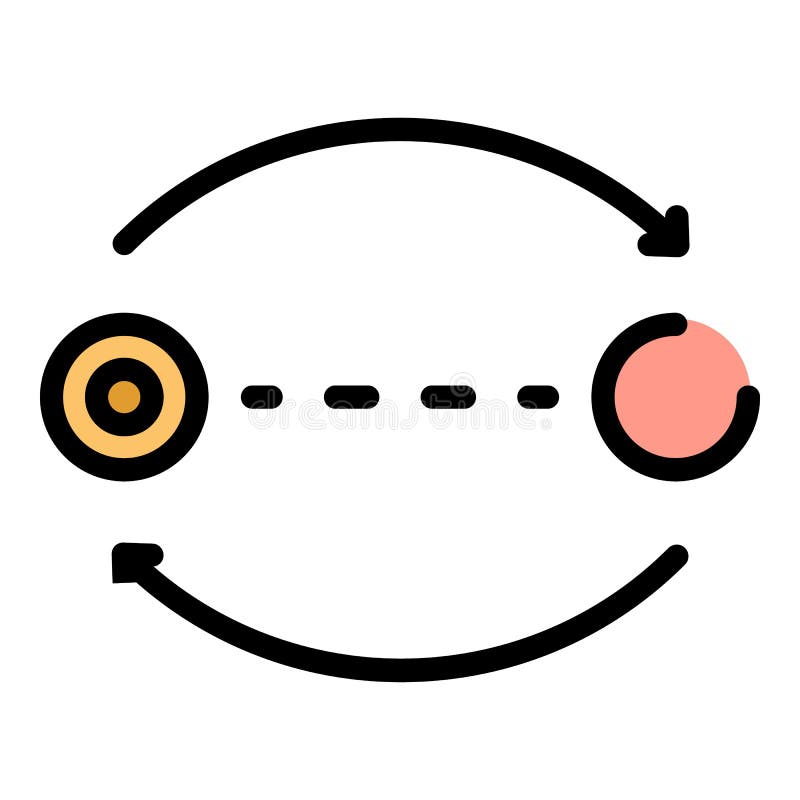 Point relocation icon color outline vector. Point relocation icon. Outline point relocation vector icon color flat isolated