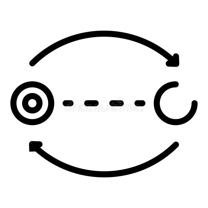 Point relocation icon, outline style vector illustration