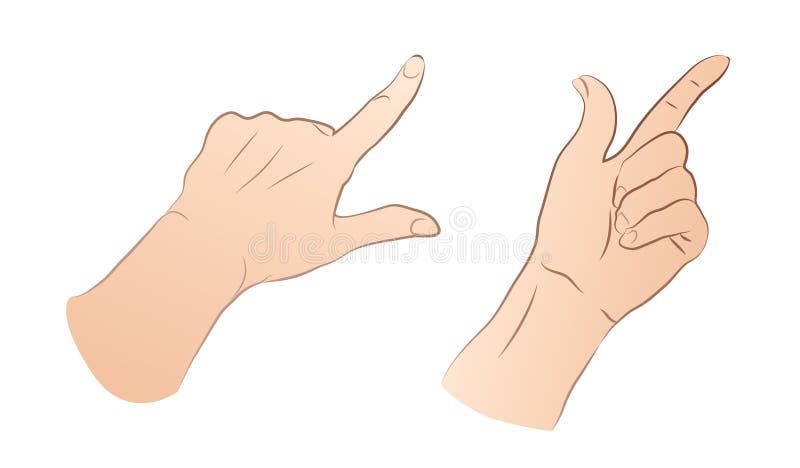 Pointage des mains illustration stock Pointage des mains illustration stock