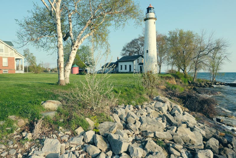 Pointe Aux Barques Lighthouse, Built in 1848 Stock Image Image of
